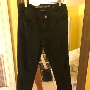 Black Denim American Eagle Jeans (Extra Long